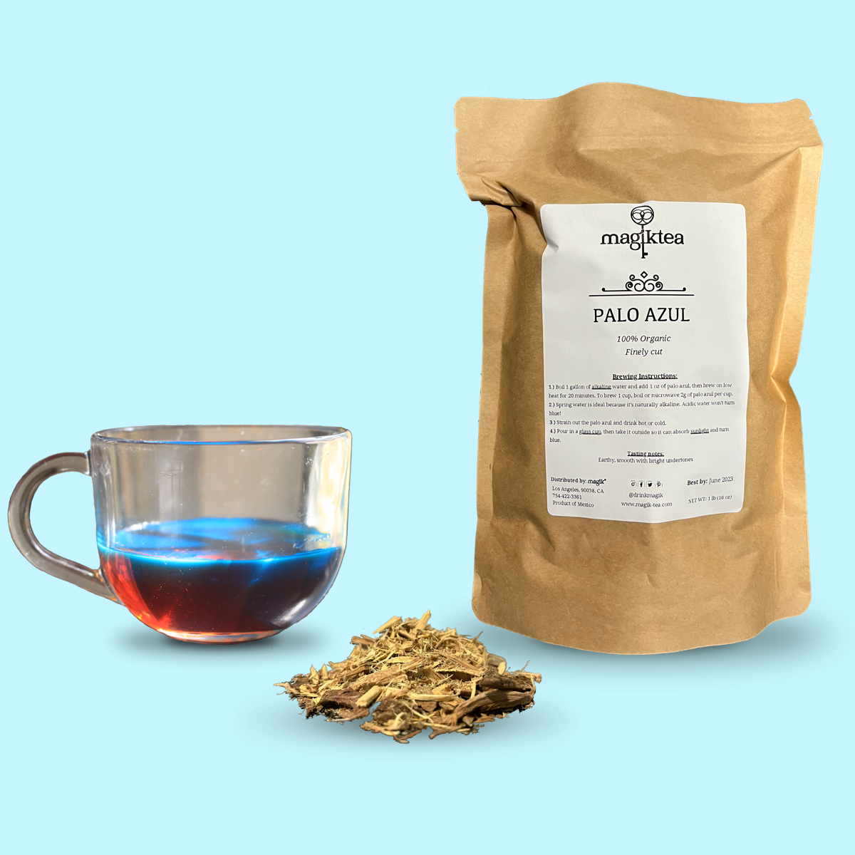 Palo Azul - Loose Tea - 1 lb (256 cups) - USDA Organic