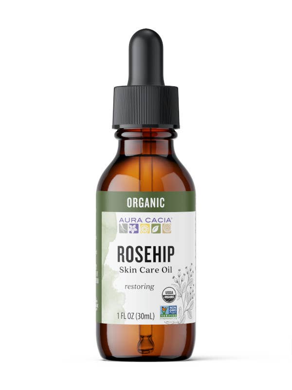 Aura Cacia Organic Rosehip Skin Care Oil, 1 fl oz