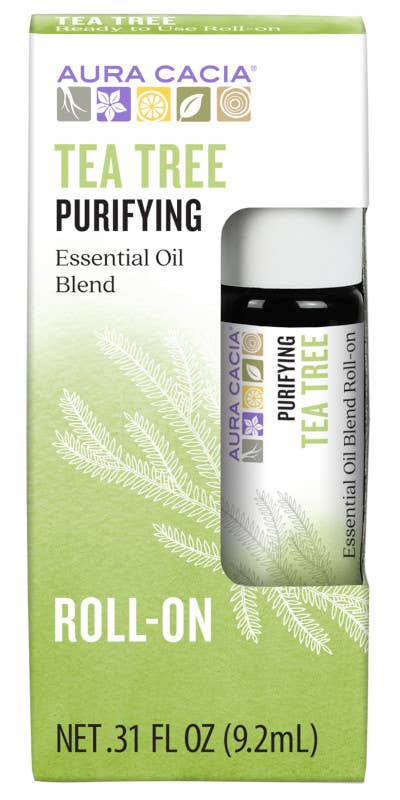 Aura Cacia Tea Tree Essential Oil Roll-On, 0.31 fl oz