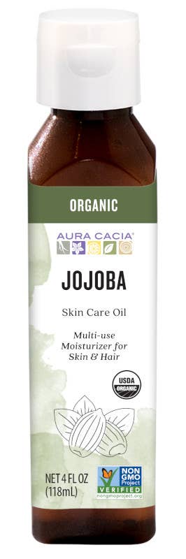 Aura Cacia Organic Jojoba Skin Care Oil, 4 fl oz