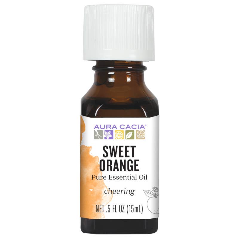 Aura Cacia Sweet Orange Essential Oil, 0.5 fl oz