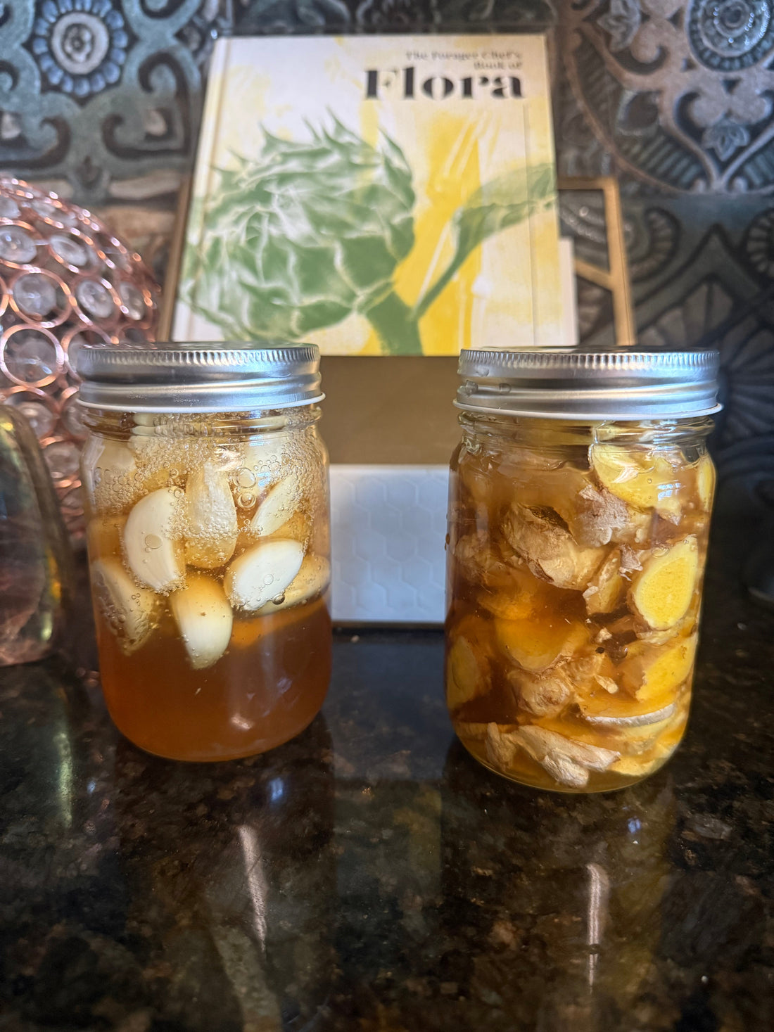 Fermented Garlic in Honey and Fermented Ginger in Honey