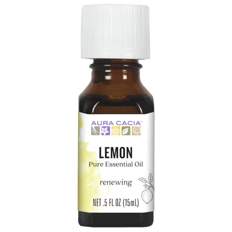 Aura Cacia Lemon Essential Oil, 0.5 fl oz