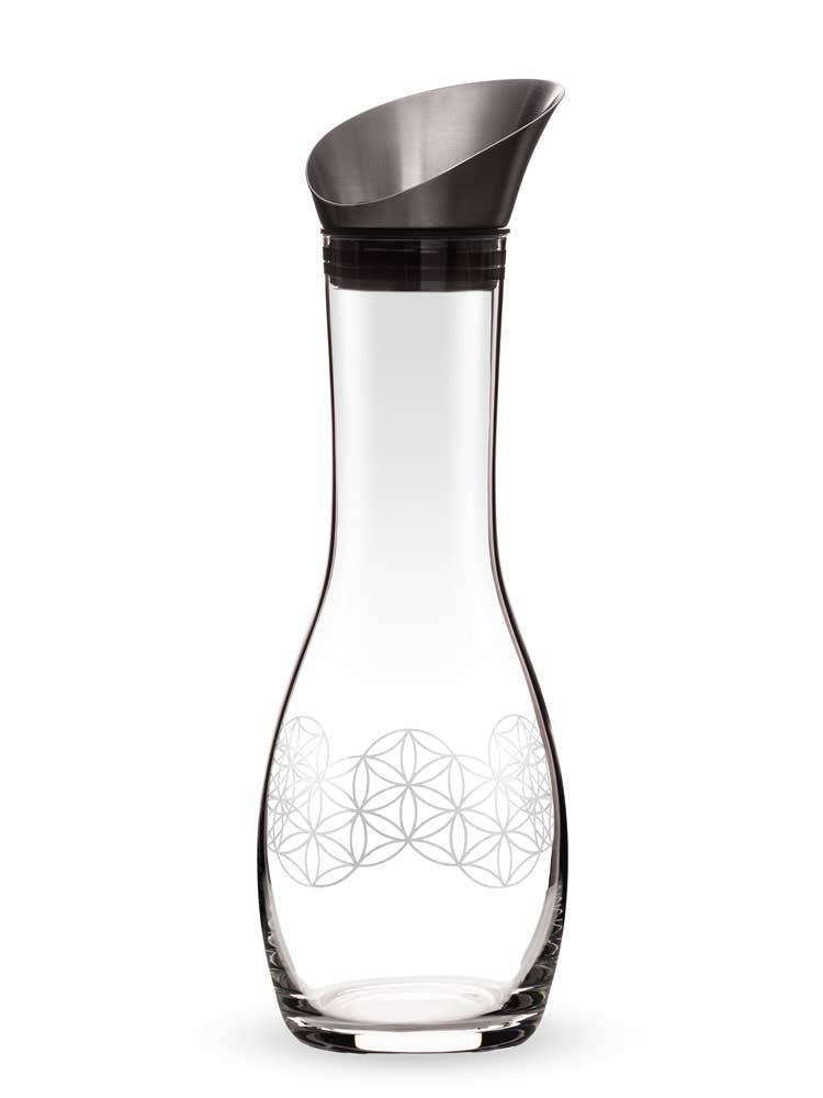 Era Crystal Water Carafe | FLOWER OF LIFE (Amethyst, Aquam.)