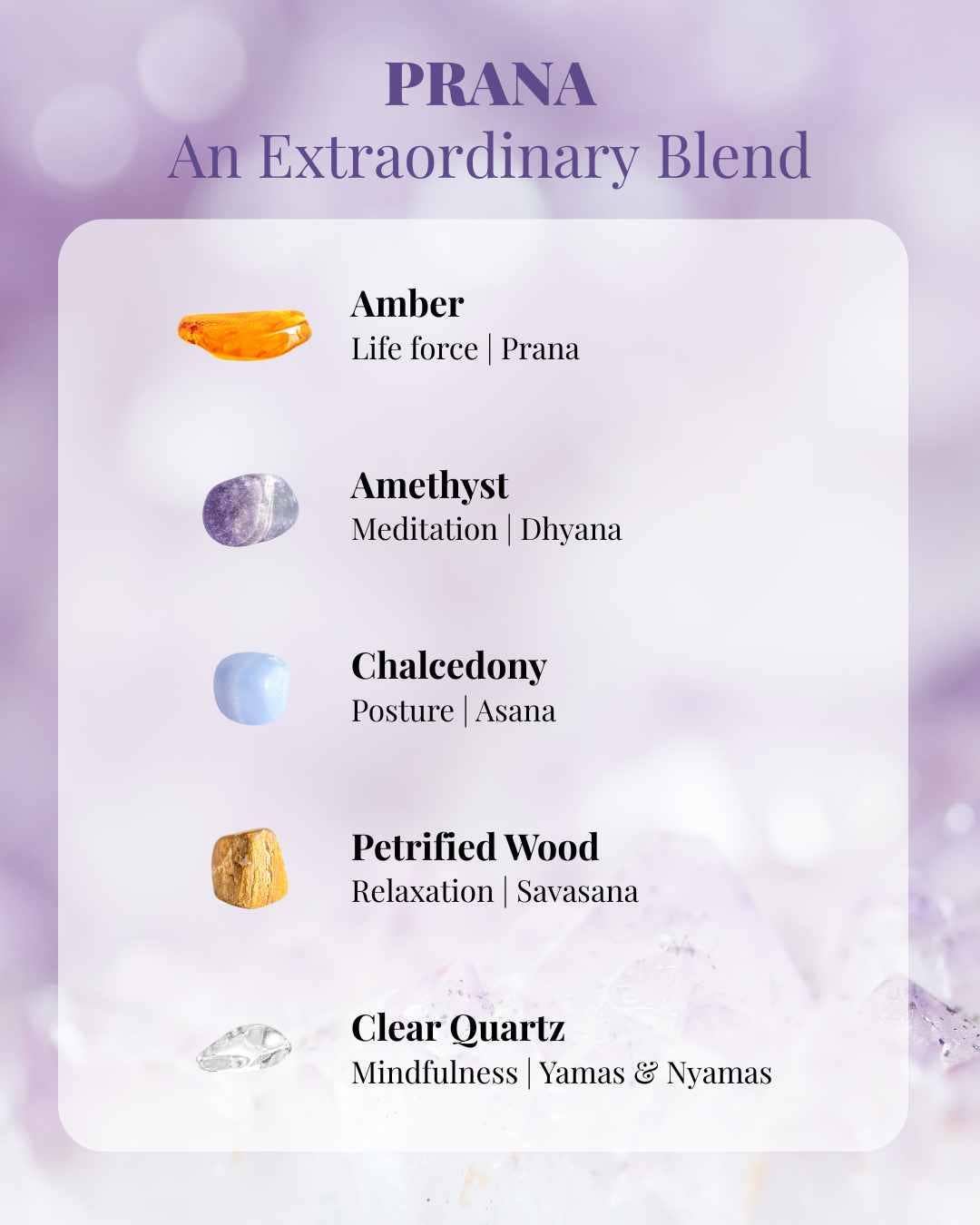 GemPod PRANA w. Amber, Amethyst, Chalcedony, Petr. Wood, ...