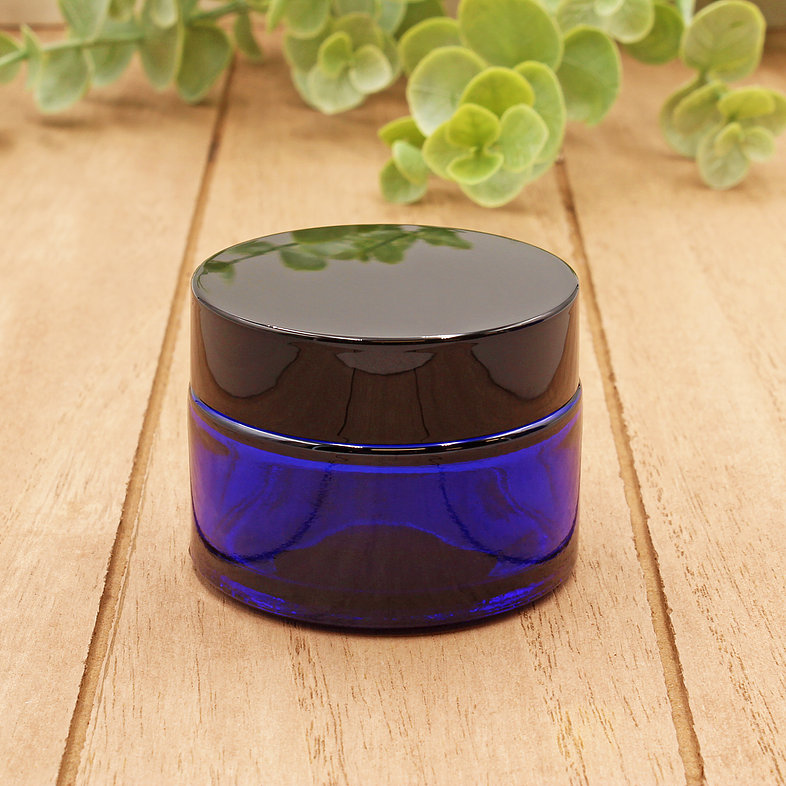 1oz Blue Glass Jar