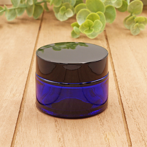 1oz Blue Glass Jar