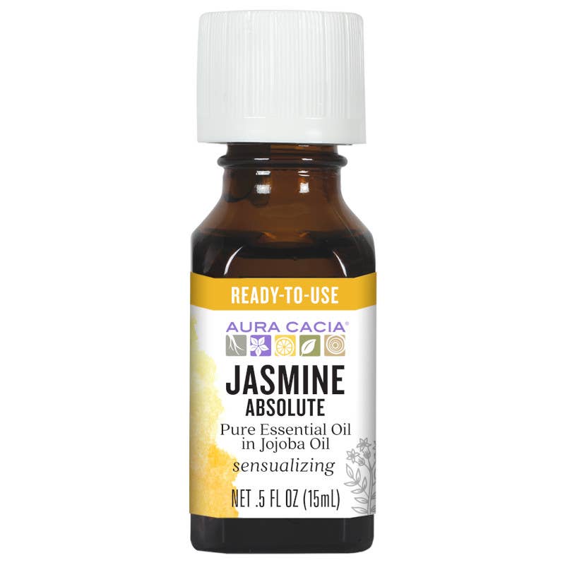 Aura Cacia Jasmine Absolute Essential Oil in Jojoba, 0.5 oz