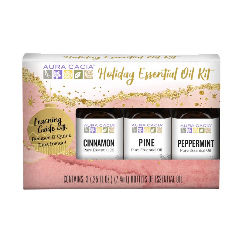 Aura Cacia Holiday Essential Oil Kit, 0.25 fl oz (3)