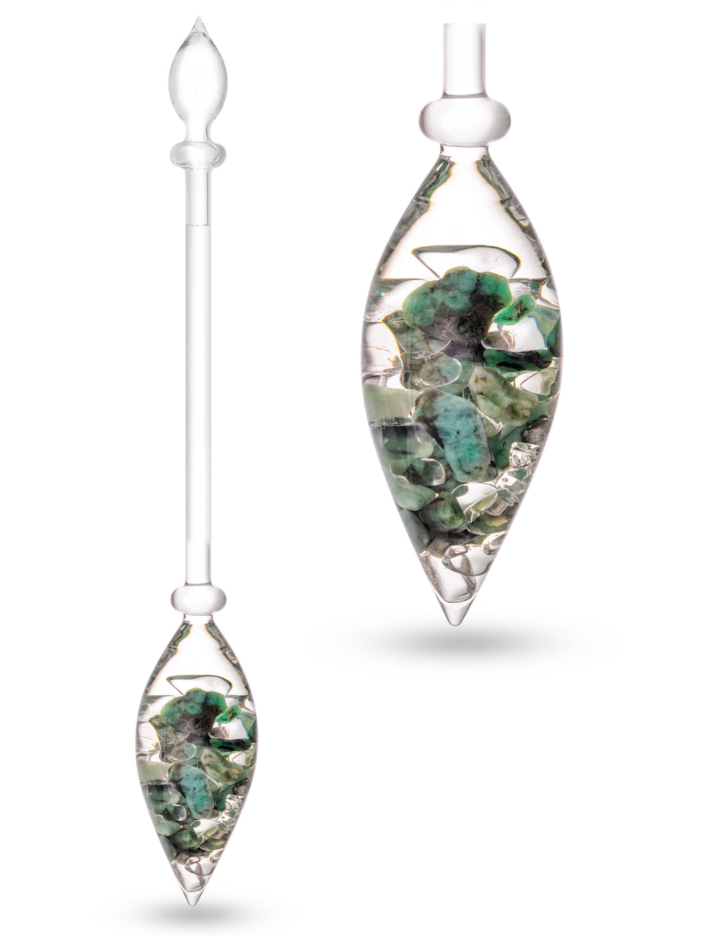 Crystal Water Vial: FOREVER YOUNG (aquamarine – aventurine – smoky quartz – clear quartz)