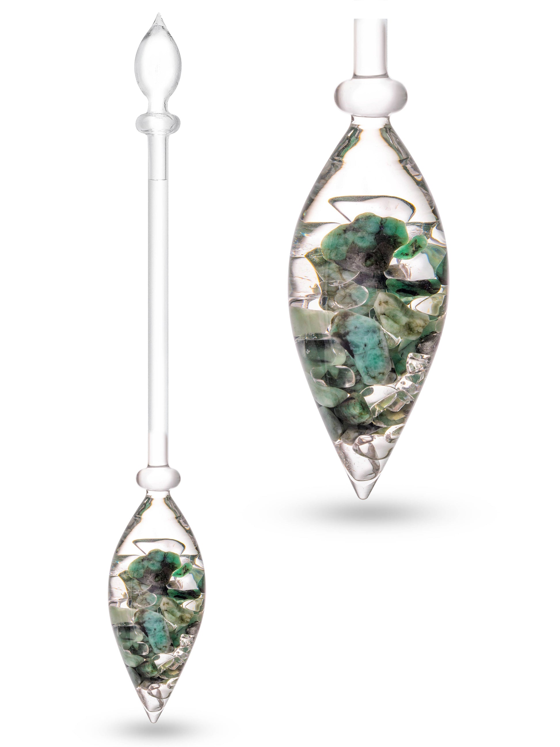 Crystal Water Vial: FOREVER YOUNG (aquamarine – aventurine – smoky quartz – clear quartz)