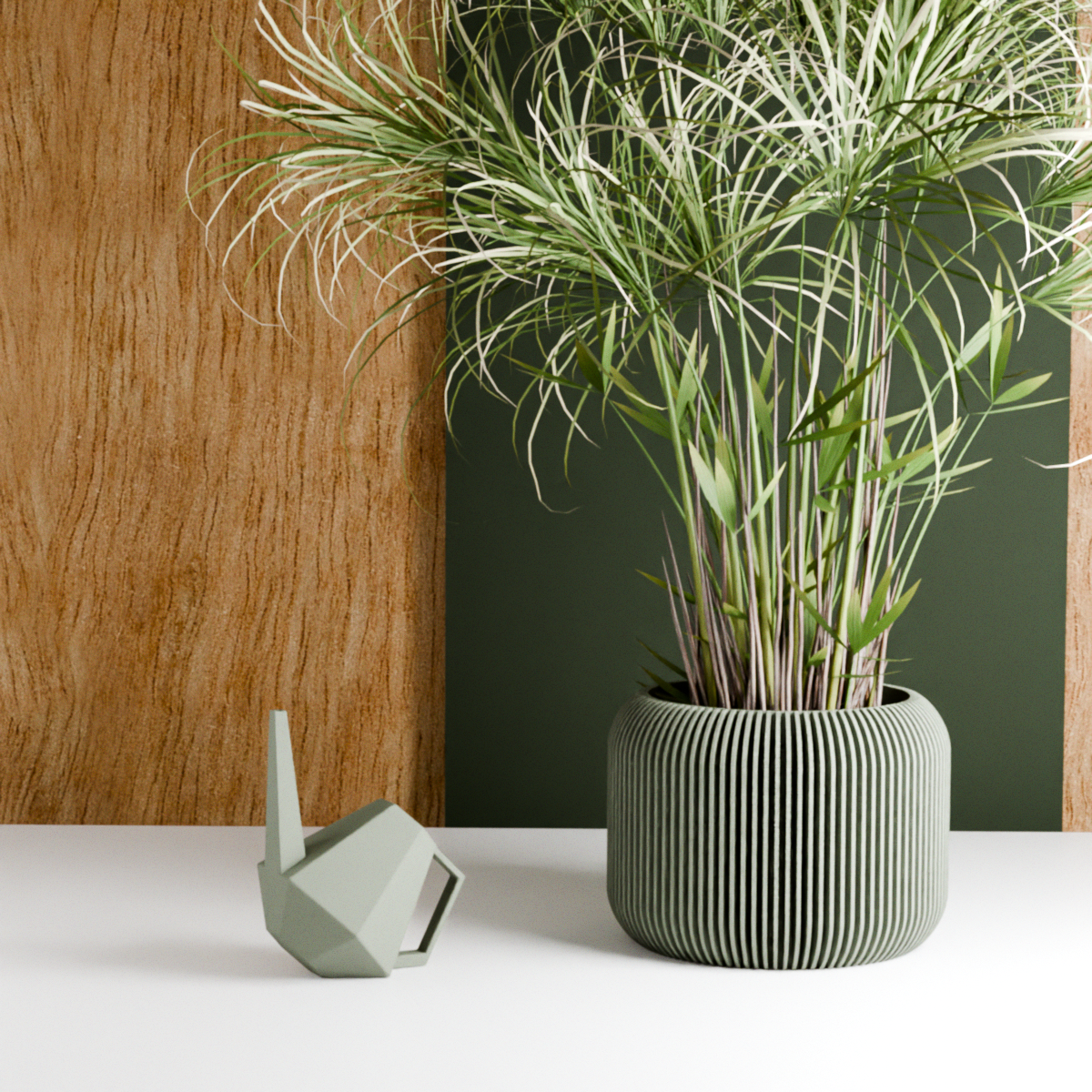 ORBIS Planter: Muted Green / 5 Inches