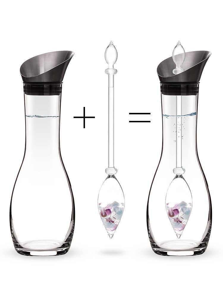 Era Crystal Water Carafe | FLOWER OF LIFE (Amethyst, Aquam.)