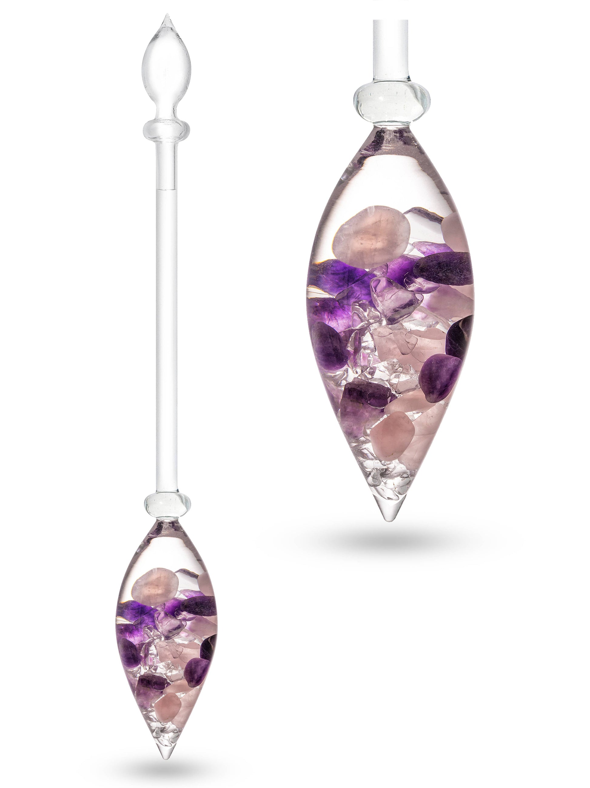 Crystal Water Vial: LOVE (rose quartz – garnet – clear quartz)