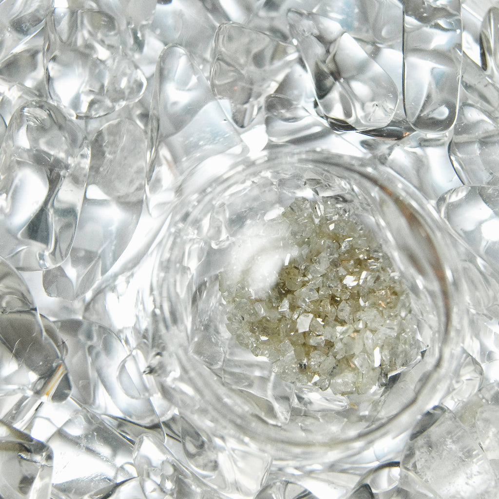 Crystal Water Vial: FOREVER YOUNG (aquamarine – aventurine – smoky quartz – clear quartz)