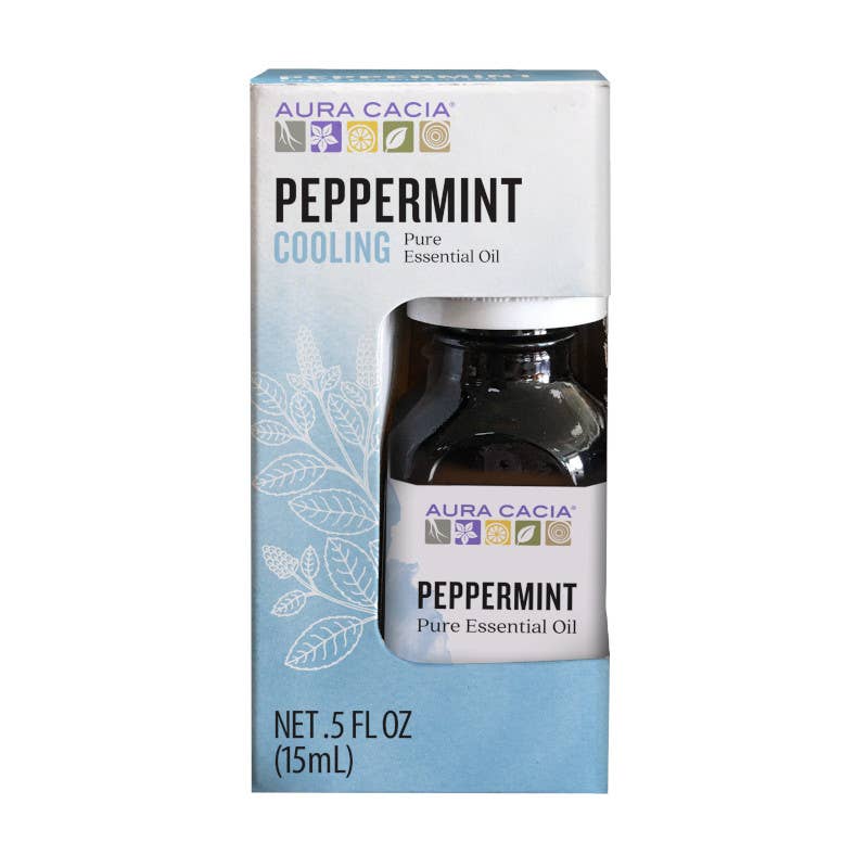 Aura Cacia Peppermint Essential Oil, 0.5 fl oz