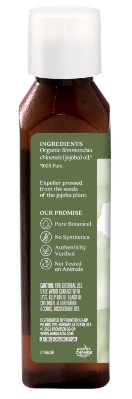 Aura Cacia Organic Jojoba Skin Care Oil, 4 fl oz