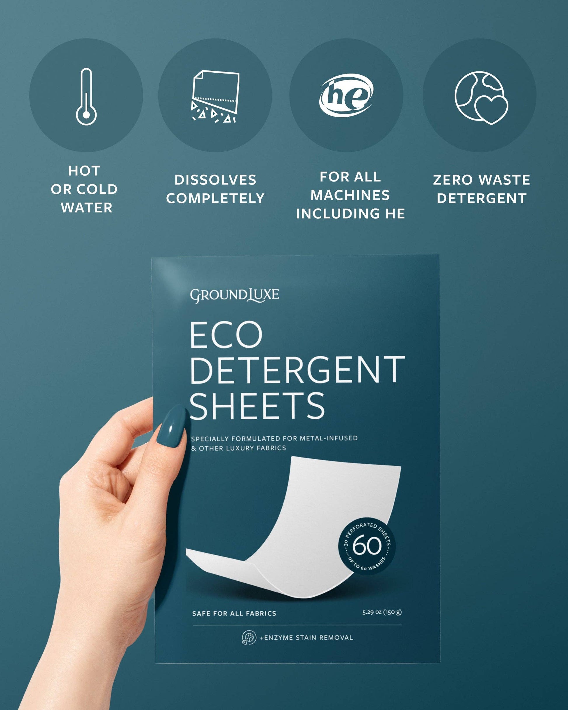 GroundLuxe Detergent Sheets