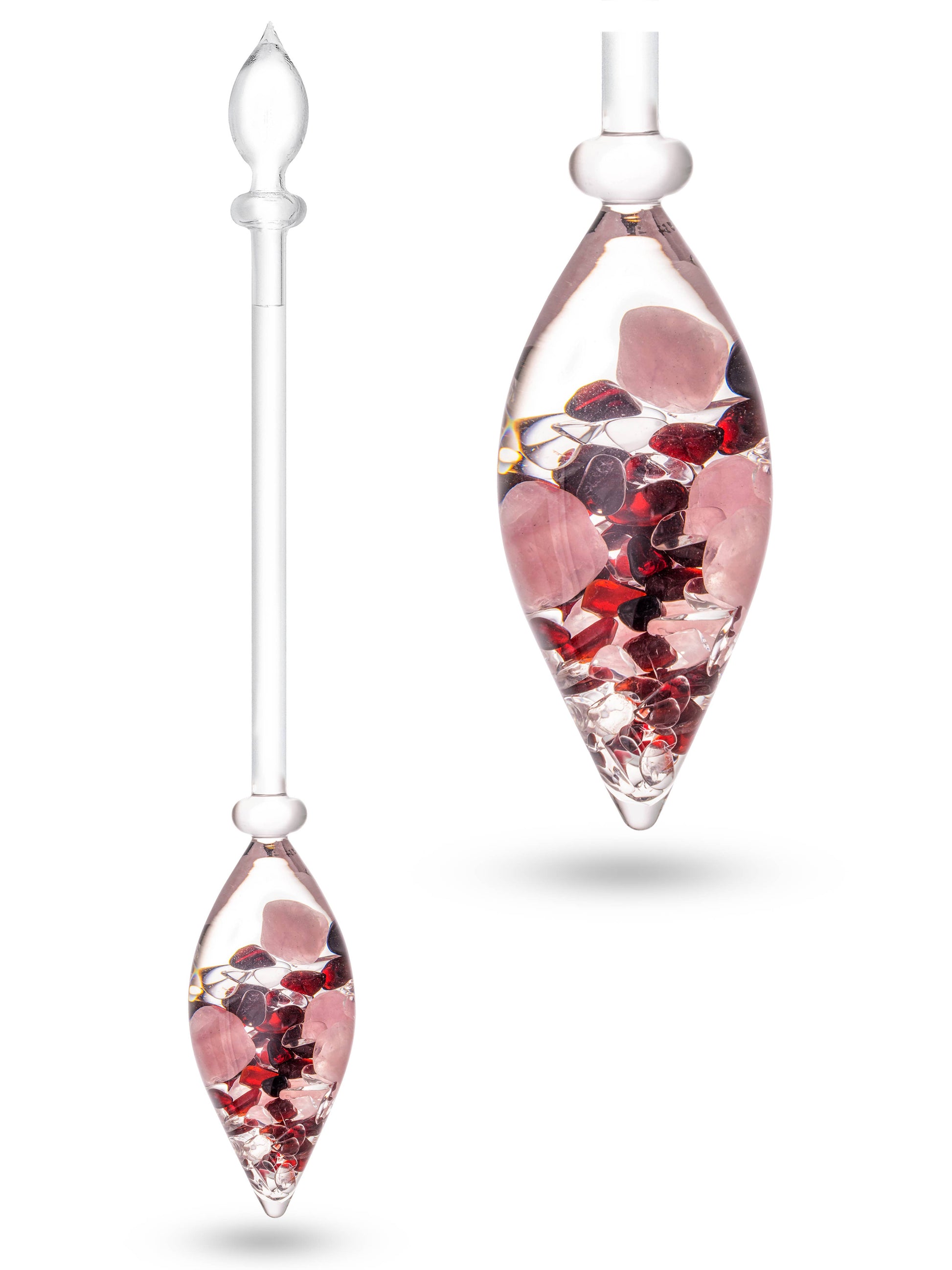 Crystal Water Vial: LOVE (rose quartz – garnet – clear quartz)