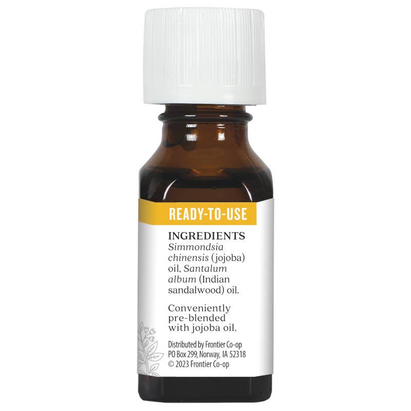 Aura Cacia Indian Sandalwood Essential Oil in Jojoba, 0.5 oz