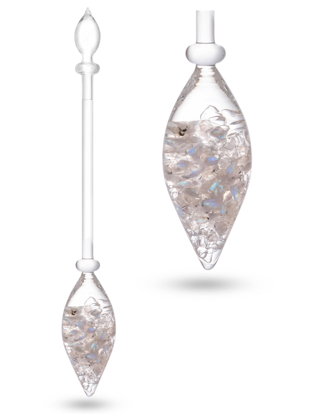 Crystal Water Vial: FOREVER YOUNG (aquamarine – aventurine – smoky quartz – clear quartz)