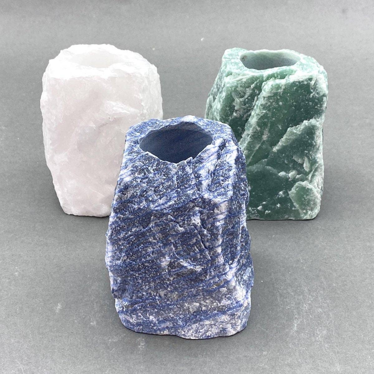 Assorted Gemstone Rough Tall Vase: Crystal Quartz
